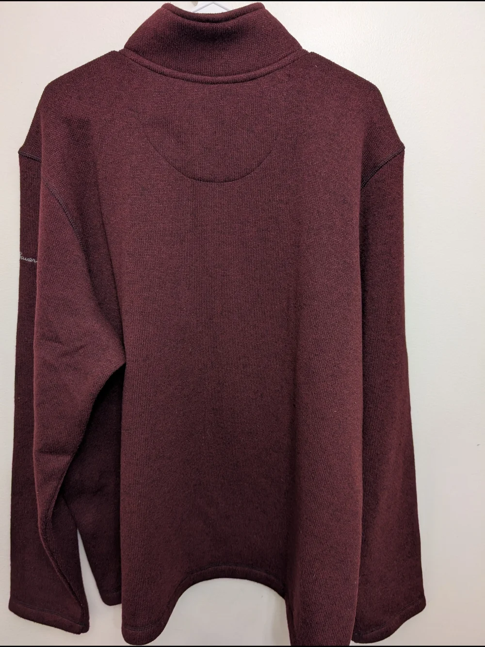 Eddie Bauer Men's Quarter-Zip Sweater - Burgundy